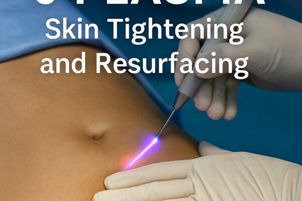 Close-up of J-Plasma skin tightening treatment performed by a cosmetic expert in NYC.