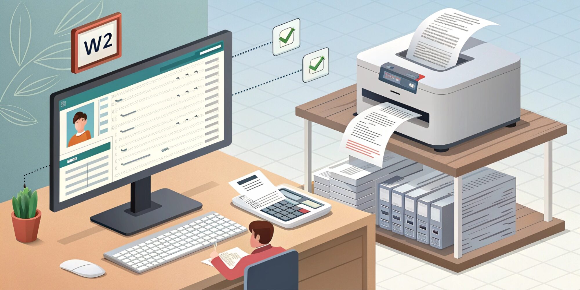 How to Make a W-2 to Give to Your Employees