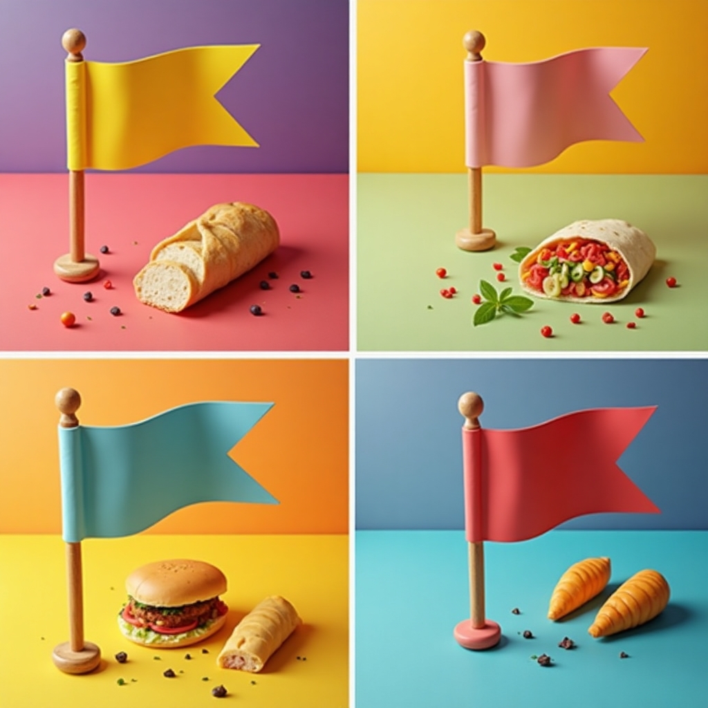 custom food flags