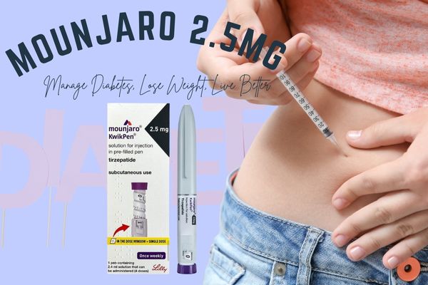 Mounjaro 2.5mg injection for type 2 diabetes and weight management.
